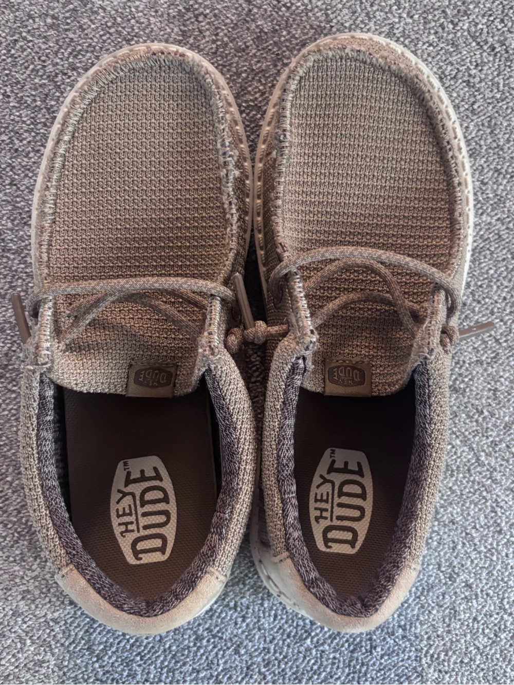 Hey Dude Kids Taupe Knit Slip-On Casual Shoes